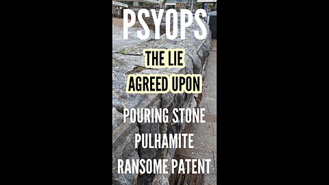 Pouring stone & 300 years of PSYOPS
