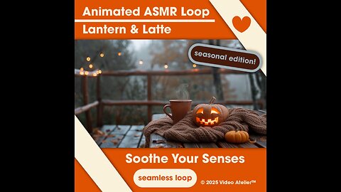 Halloween ASMR Ambience | Lantern & Latte | Cosy Wind And Birdsong | 4K | Stress-Relief ASMR