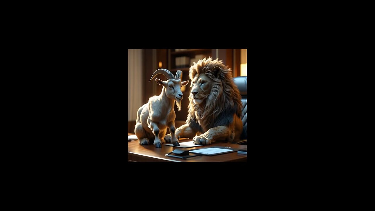 Crazy Lion and Goat