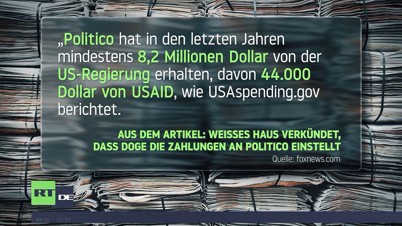 Weißes Haus bestätigt: Axel Springers Politico hat Geld von US-Regierung bekommen