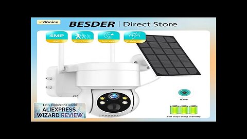 BESDER WiFi PTZ Camera Outdoor Wireless Solar IPCamera 4MP HD Built-in Battery Review