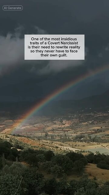 Covert Narcissists twist reality to dodge guilt, making you the villain.
