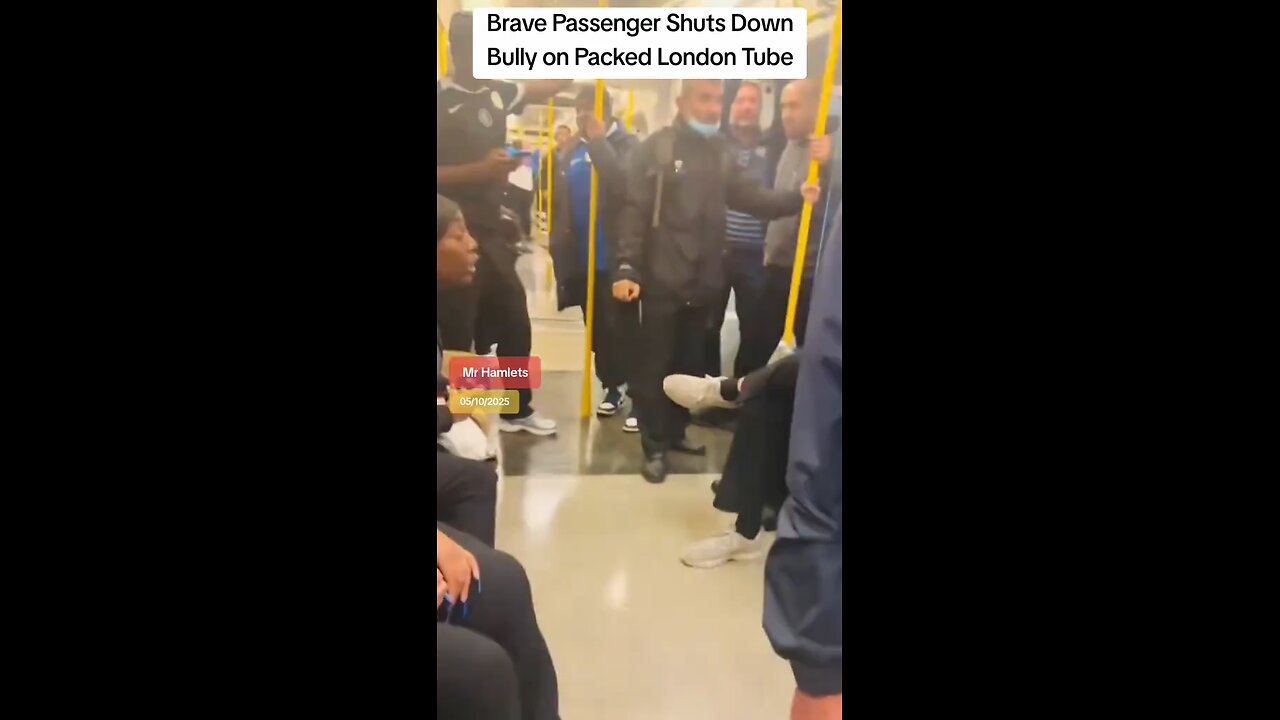 Brave passenger stands up to bully on crowded London Tube #MrHamlets #japd