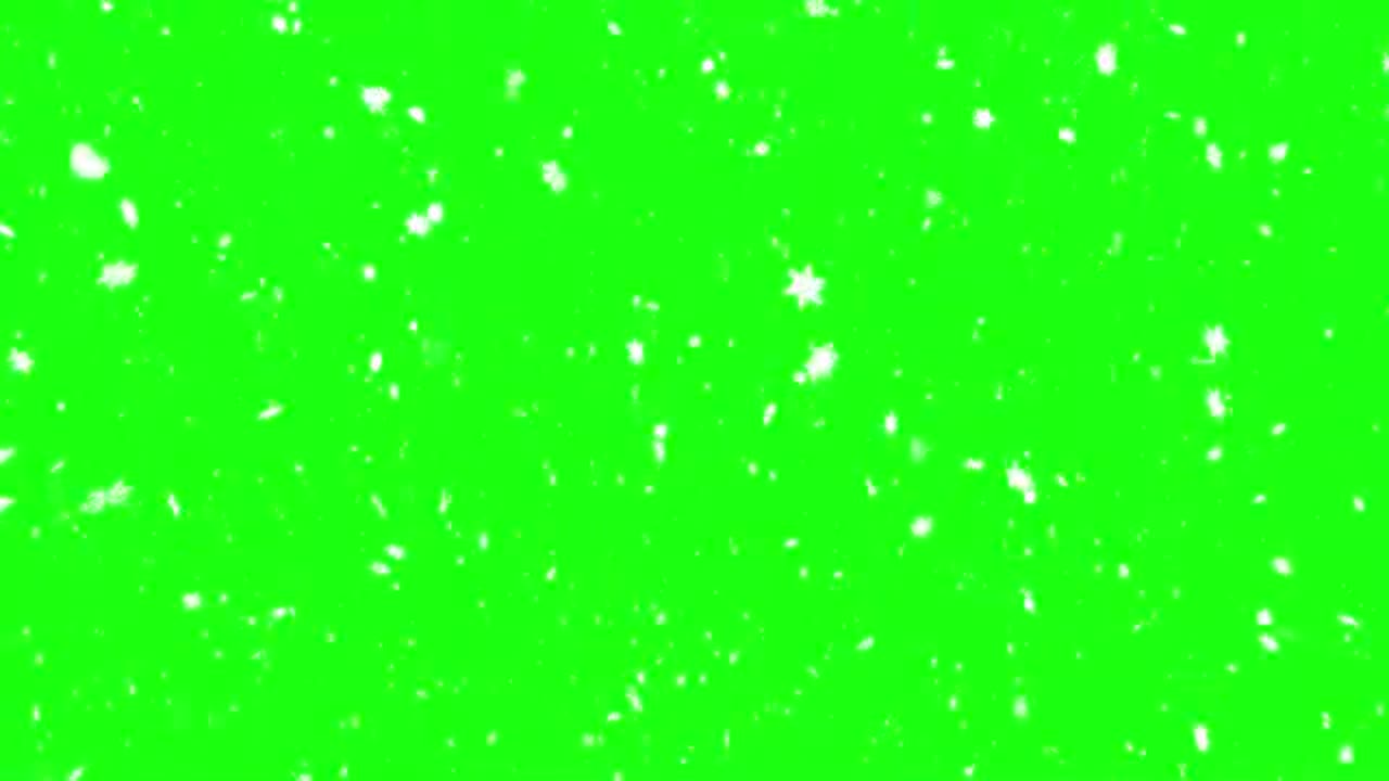 Perfect Green Screen 3D Snowflakes Snowfall 4K Animation Creative Commons, Sparkling Snow Background