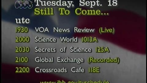 USA WORLDNET September 18, 2001 300pm-330pm EDT