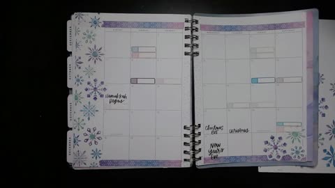 December monthly in Dashboard Planner