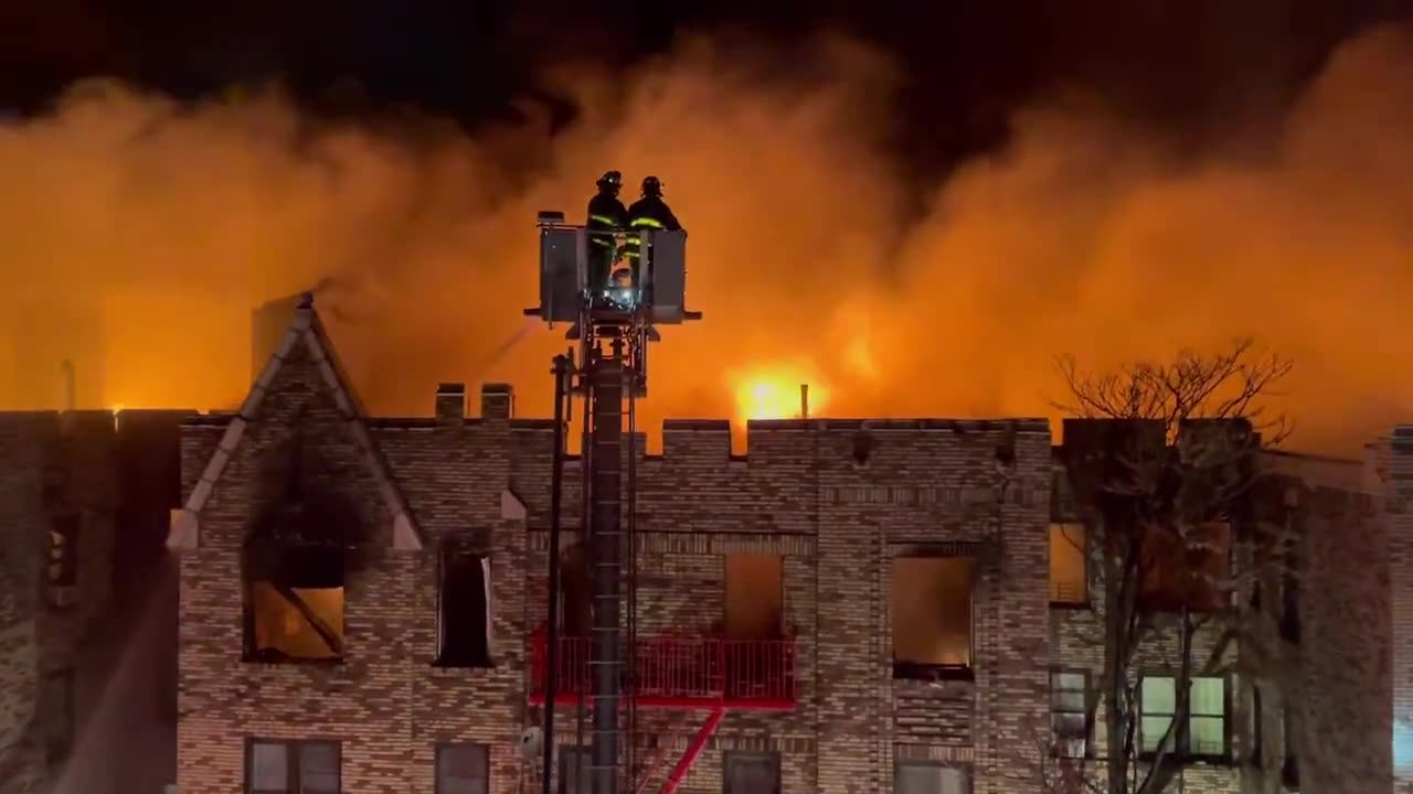 The FDNY has been working at the scene of a 5-alarm fire at 2910 Wallace Avenue in the Bronx, NY.