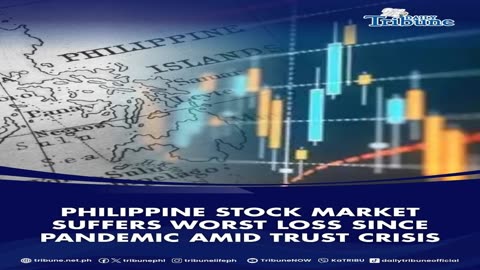 The Philippine stock market has lost about P1.7 trillion in value over the past three weeks