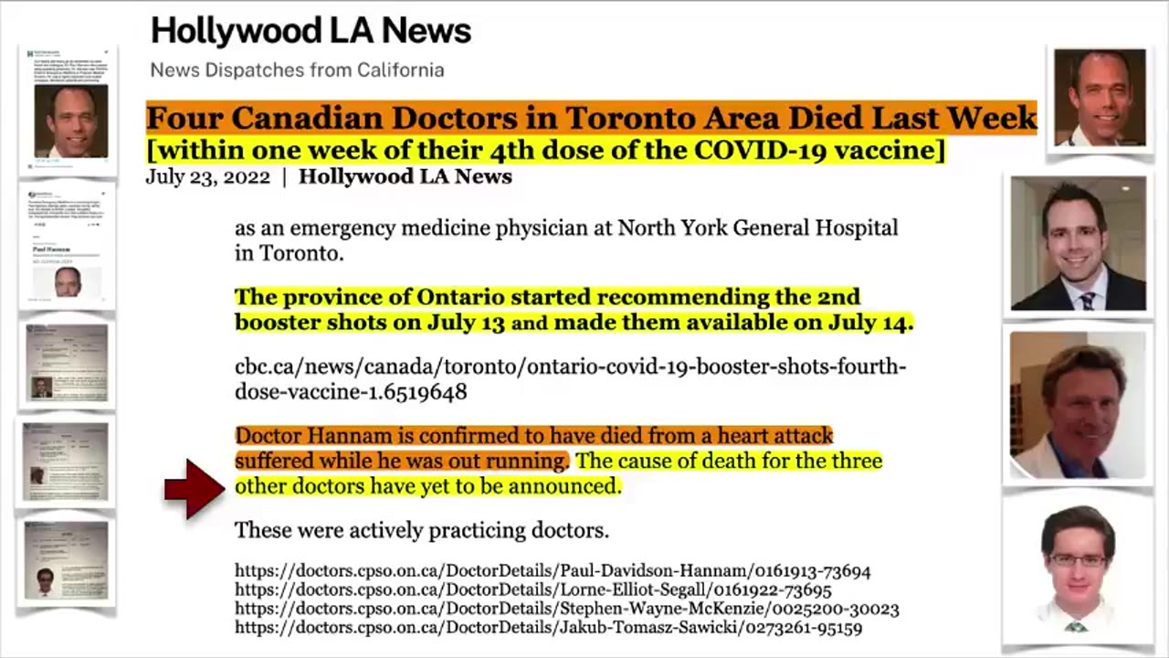 Four Canadian Doctors Die Within Days Of The 4th Dose Of The Covid-19 Vaccin