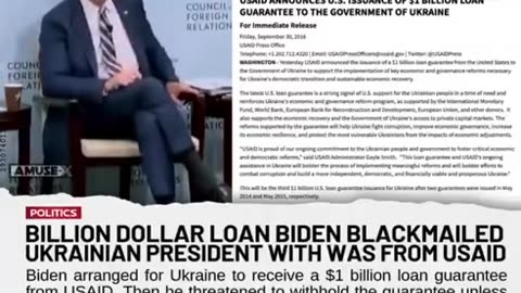 Biden threat to withhold $1 billion USAID loan unless Ukraine fired prosecutor investigating Hunter