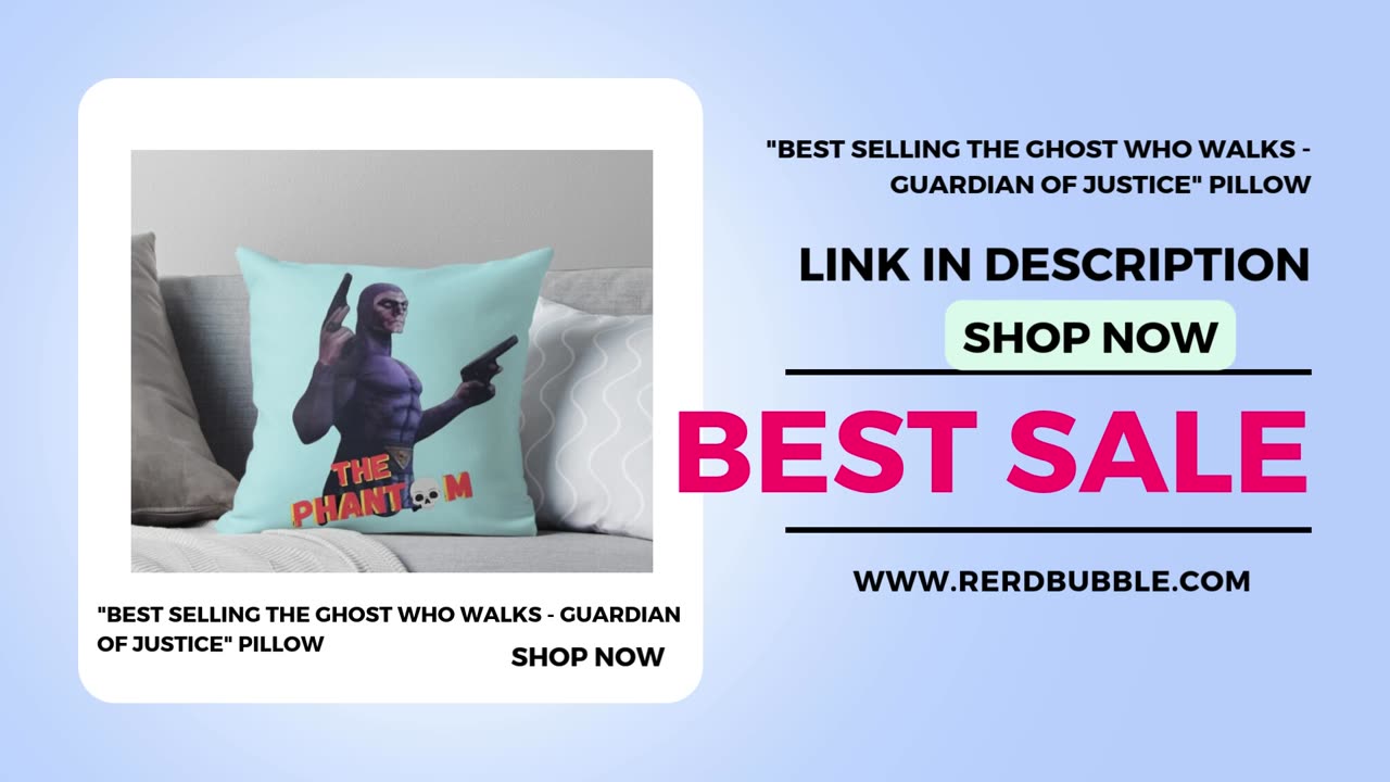 "Best Selling The Ghost Who Walks - Guardian of Justice" Pillow