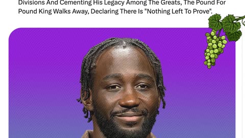 Terence Bud Crawford Retires, Leaving Boxing After Conquering Divisions, "Nothing Left To Prove Now"