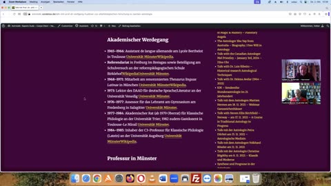 Prof. W. Hübner zur philologischen Forschung in Sachen Astrologie