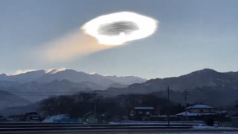 Extraordinary Cloud Formation or UFO in Japan