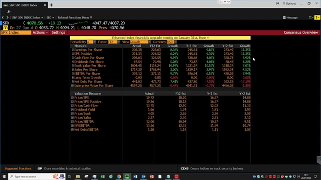 Bloomberg Functions for Earnings Analysis 1
