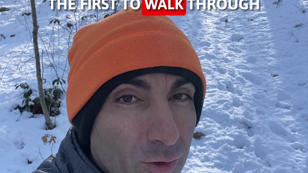 FIRST SNOW FOOTPRINTS!