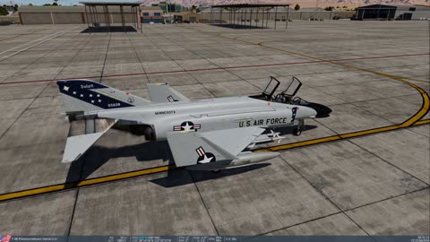 F-4D Taxis to hard stand , VSN F4 Mod for DCS