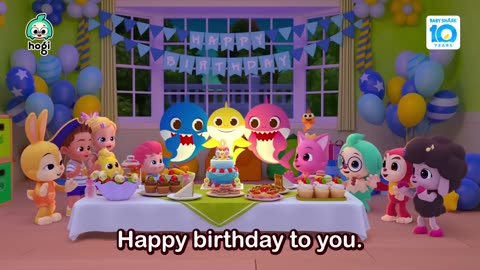🎉 🎂 Happy Birthday Baby Shark! 💛 🦈｜Baby Shark's 10th Birthday｜Hogi Pinkfong