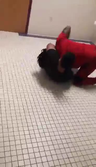 School Bathroom Fight: Guy gets suplexed on his head and has a little seizure