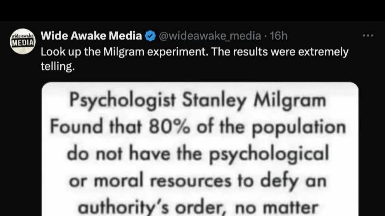 The results of the Milgram experiment…