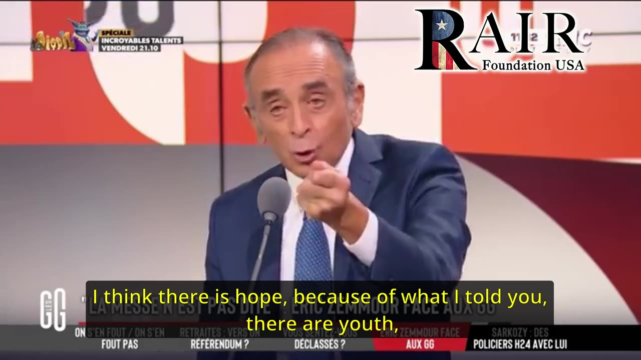 Zemmour elaborates on why no Judeo-Christian France