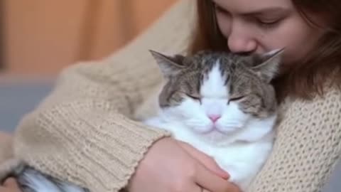Cuddle Time with a Cat 🐱💛