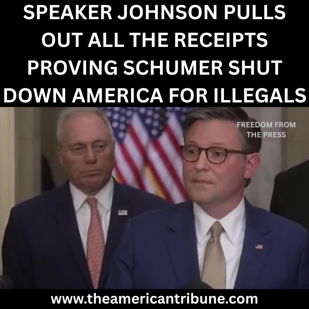 ohnson Skewers Dems By Bringing the Receipts to Show Schumer is Putting Illegal Aliens First