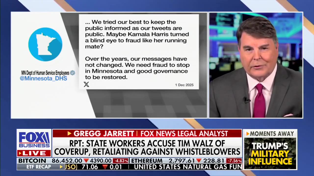 Gregg Jarrett Explains Why Walz Let MN Taxpayers Get Fleeced Out Of $100 Billion