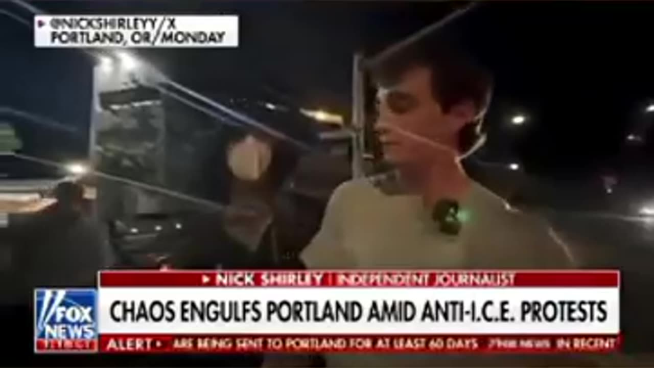 An ice protester tries to kill an independent journalist but is saved by a sniper