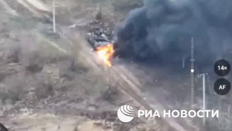 Destruction of another German Leopard tank by the AFU