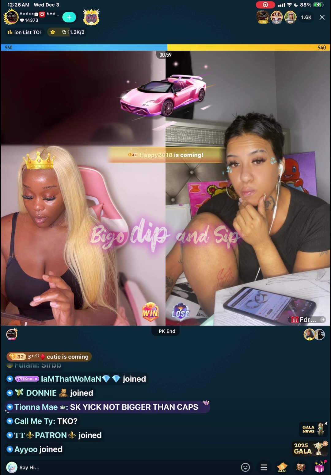 MadamLo n PYT compile their best of Bigo dick list 😅 12/2/25 #bigoclipandsip