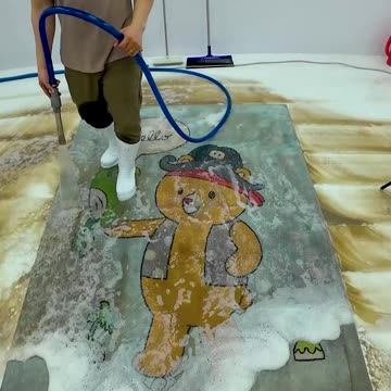 Carpet Cleaning Satisfying Disgustingly Filthy Cotton Rug Cleaned In One Minute #shorts