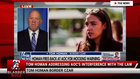 Tom Homan Addressing AOC's Interference With The Law