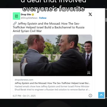 Report: Jeffrey Epstein Facilitated Covert Communications between Israel and Russia