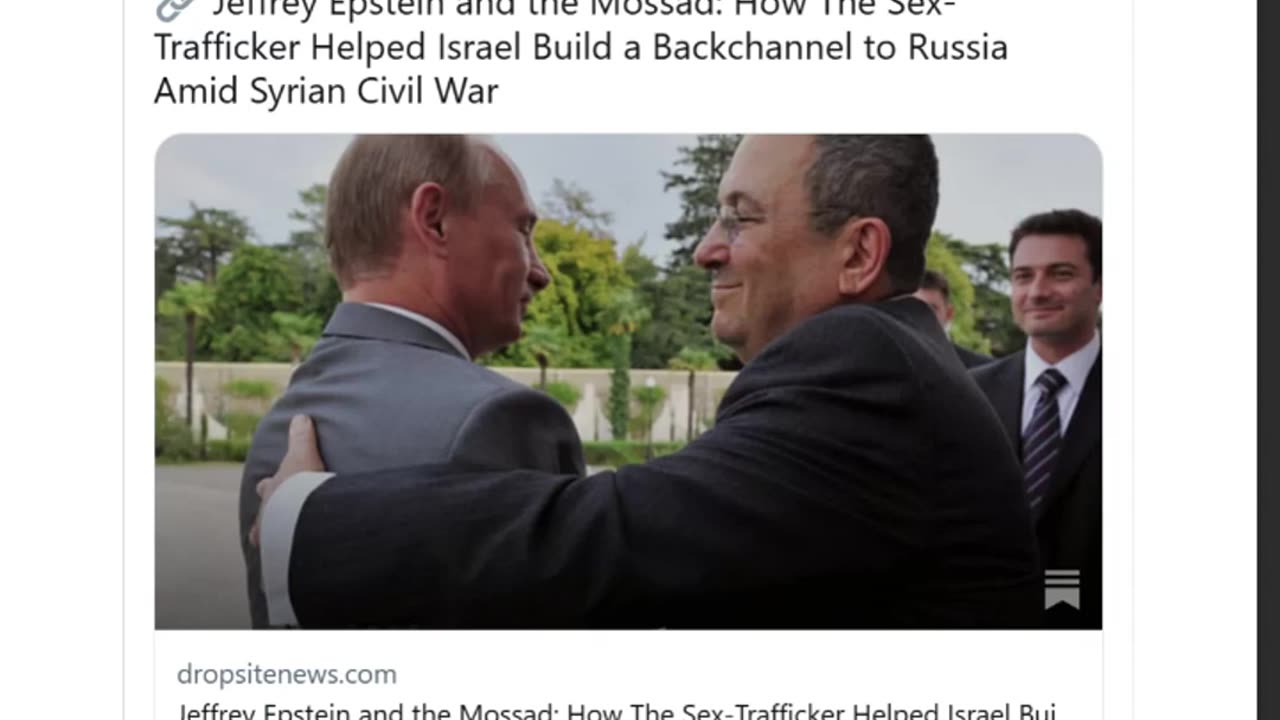 Report: Jeffrey Epstein Facilitated Covert Communications between Israel and Russia