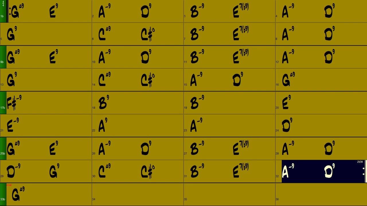 Oleo Backing Track G (Eb key) 240 bpm