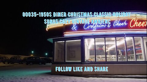 00035-1950s Diner Christmas Classic Holiday Songs Cozy Vintage Ambiance.