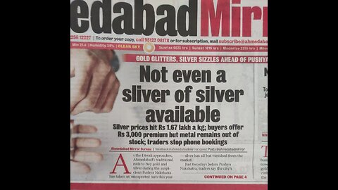 BREAKING NEWS: SILVER ABOUT TO GO TO THE MOON AS NO SILVER REMAINS IN AUSTRALIA & INDIA TO SELL !!!