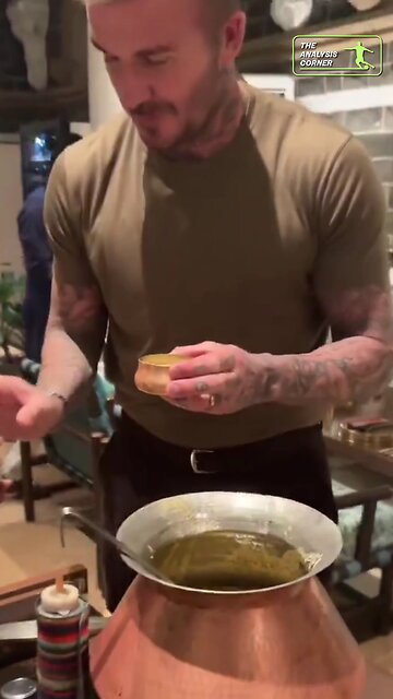 David Beckham took a trip to India and had some traditional food!