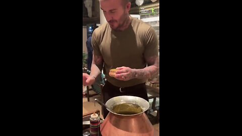 David Beckham took a trip to India and had some traditional food!
