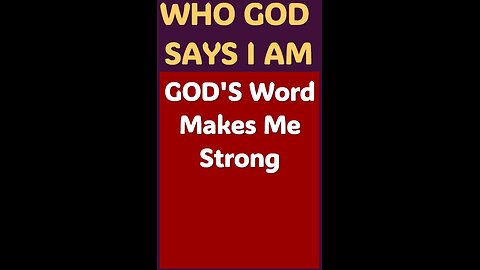 GOD'S WORD MAKES ME STRONG #WordofGod #Jesus #God #Word #power #mindset #Christ #love #strength