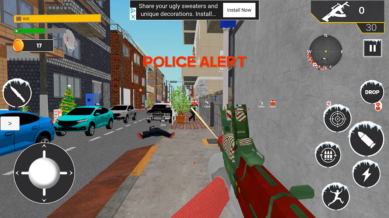 Gangster Crime Santa Christmas - Android Gameplay [14+ Mins, 1080p60fps]