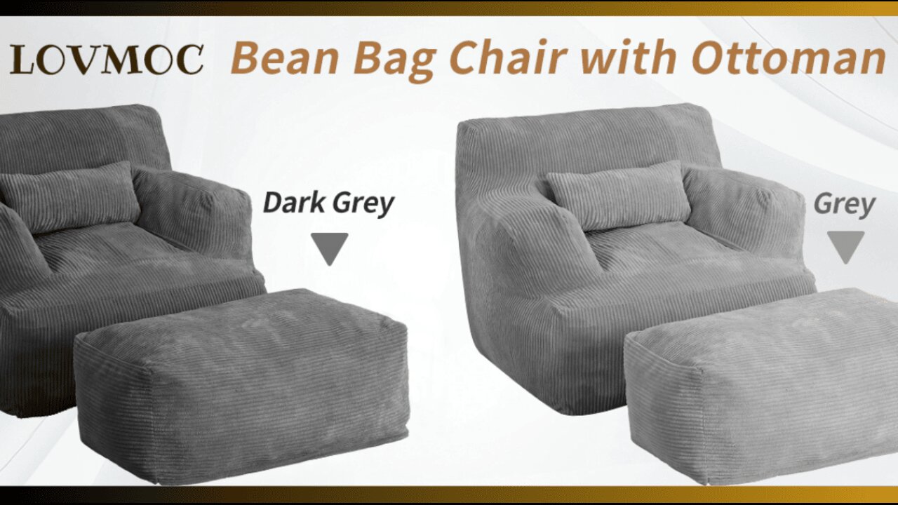 Giant Bean Bag Chair for Adults, Bean Bag Sofa Chair