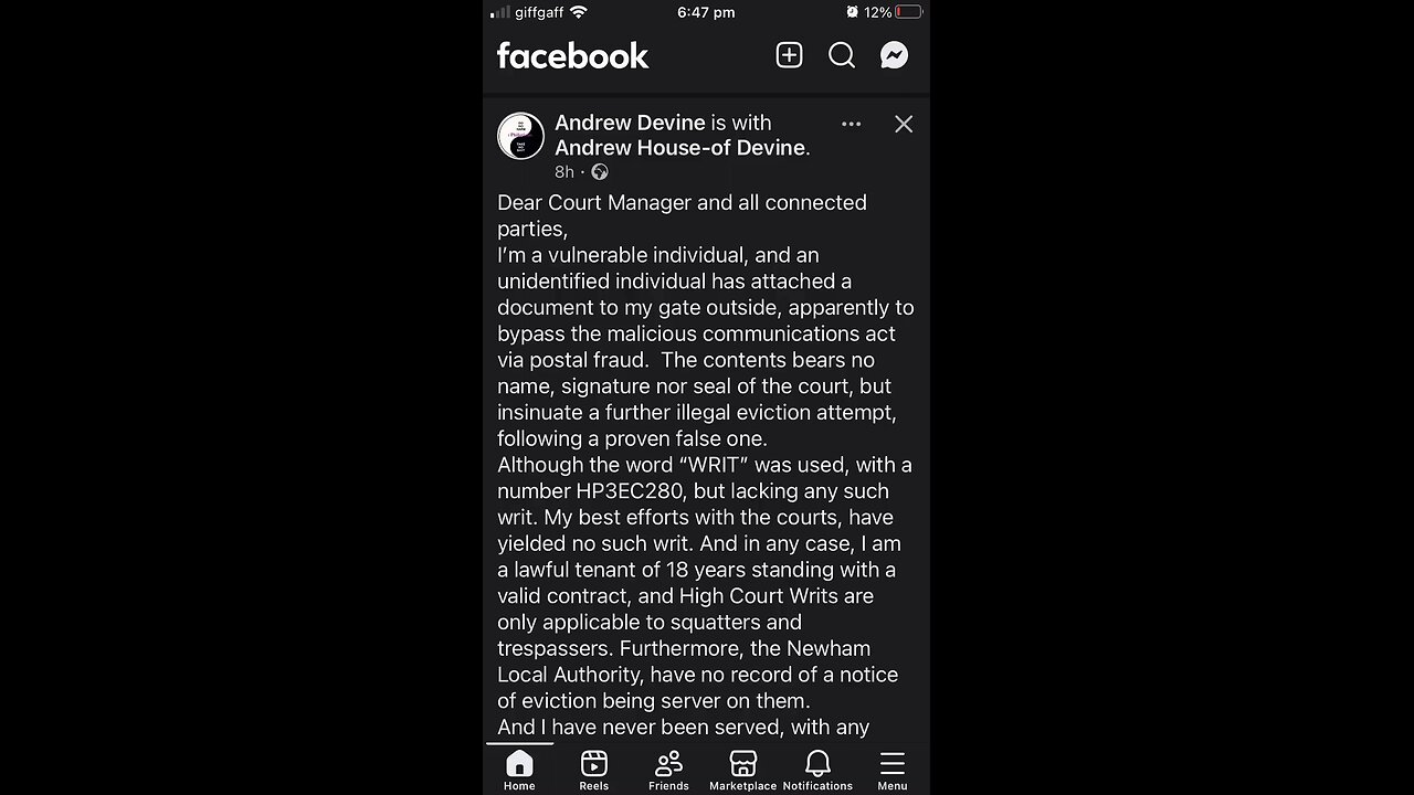 Andrew Devine : Court Manager