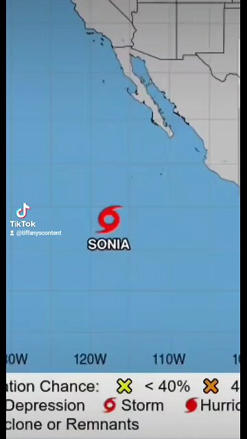 TROPICAL STORM SONIA FORMS IN PACIFIC NEAR ~MILITARY STRIKES!