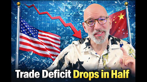Trade Deficit drops in Half