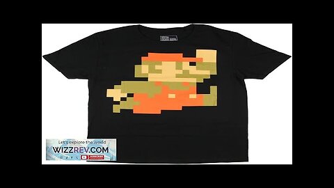 Nintendo Super Mario Bros. Men's Jumping Mario Pixel Design Graphic Print Adult Review