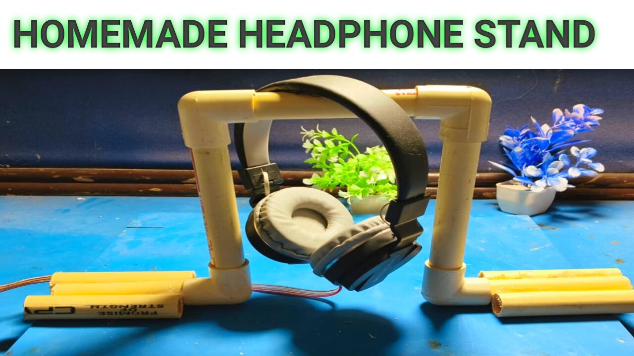 homemade headphones stand