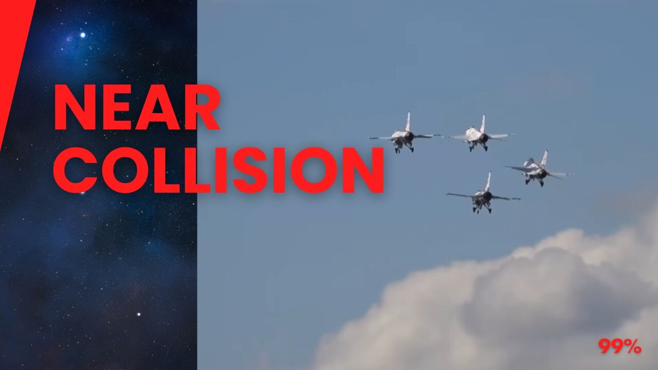 Fighter Jets Near Collision: Thunderbirds' Heart-Stopping Formation Pass