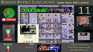 SimCity | SNES | 1991 | Scenario #4 Detroit | Retro Longplay | Episode 11